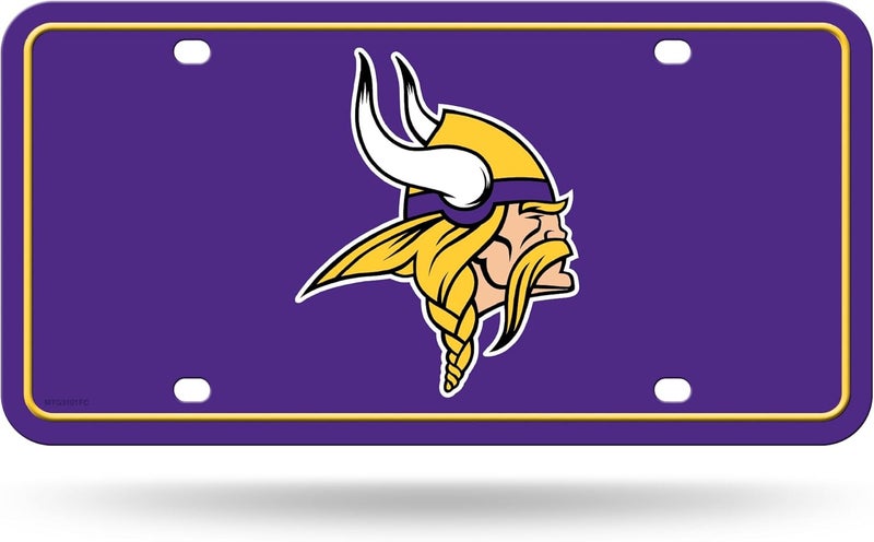UNIQUELY ORIGINAL STORE NFL Football Minnesota Vikings Team Logo Metal Auto Tag 6" x 12" - Great for Truck/Car/SUV - Image 1